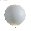 Modern white spherical wall light fixture – outdoor sconce light
