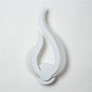 Modern white spiral led wall sconce 8 inch fixture corridor light