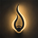 Modern white spiral led wall sconce 8 inch fixture corridor light