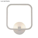 Modern white square acrylic shade led wall light bedroom sconce