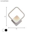 DecorBites™ Modern LED Bedside Wall Light - Aluminum Minimalistic Sconce Lighting in Black/White, 8"/10"/12.5" Dia