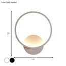 DecorBites™ Modern LED Bedside Wall Light - Aluminum Minimalistic Sconce Lighting in Black/White, 8"/10"/12.5" Dia