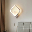 DecorBites™ Modern LED Bedside Wall Light - Aluminum Minimalistic Sconce Lighting in Black/White, 8"/10"/12.5" Dia