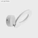 Modern white square led wall sconce bedroom warm natural light