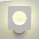 Modern white square led wall sconce bedroom warm natural light