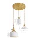 Modern white textured glass ceramic led pendant light kitchen