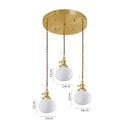 Modern white textured glass ceramic led pendant light kitchen