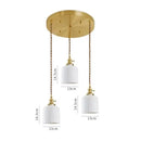 Modern white textured glass ceramic led pendant light kitchen