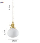 Modern white textured glass ceramic led pendant light kitchen