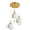 Modern white textured glass ceramic led pendant light kitchen