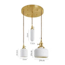 Modern white textured glass ceramic led pendant light kitchen