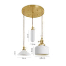 Modern white textured glass ceramic led pendant light kitchen