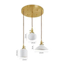 Modern white textured glass ceramic led pendant light kitchen
