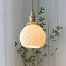 Modern white textured glass ceramic led pendant light kitchen