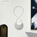 DecorBites™ Modern Acrylic LED Wall Sconce - Twist Design, White Finish, Ideal for Living Room Lighting