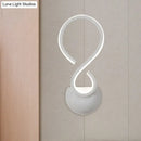 DecorBites™ Modern Acrylic LED Wall Sconce - Twist Design, White Finish, Ideal for Living Room Lighting