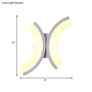 Modern white u-shaped led wall sconce – bedroom warm & white light