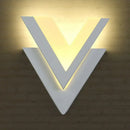DecorBites™ Modern V-Shaped LED Wall Sconce in White