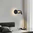 Modern white wall light with adjustable spotlight for living room