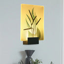 DecorBites™ Modern White Wall Mounted Lamp with Corner LED Mural Lighting and Patterned Acrylic Shade – Flower/Bird Design