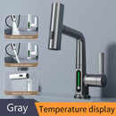 Modern white waterfall digital display basin faucet bathroom mixer