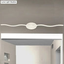 Modern white wave design led vanity light bathroom fixture
