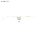 Modern white wave design led vanity light bathroom fixture