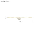 Modern white wave design led vanity light bathroom fixture