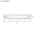 Modern white wave led light fixture – bathroom warm white sconce