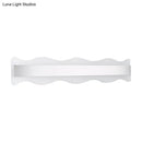 Modern white wave led light fixture – bathroom warm white sconce