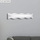 Modern white wave led light fixture – bathroom warm white sconce