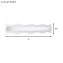 Modern white wave led light fixture – bathroom warm white sconce