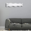 Modern white wave led light fixture – bathroom warm white sconce