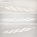 Modern white wave led pendant light dining room island
