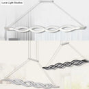 Modern white wave led pendant light dining room island
