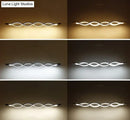 Modern white wave led pendant light dining room island