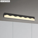 Modern white wave led vanity light fixture bathroom wall lamp