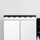 Modern white wave led vanity light fixture bathroom wall lamp