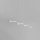 Modern white wave metal pendant light kitchen island lighting fixture