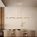 Modern white wave metal pendant light kitchen island lighting fixture