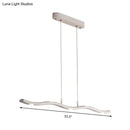 Modern white wave metal pendant light kitchen island lighting fixture