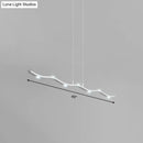 Modern white wave metal pendant light kitchen island lighting fixture