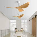 Modern white wood ceiling fan living room sleek wing blades