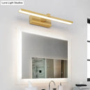 Modern white & wood led wall lamp bathroom vanity light