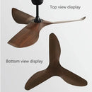 Modern wood 52 inch dc ceiling fan for living room