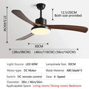 Modern wood 56 inch 3-leaf fan light with remote control dining room