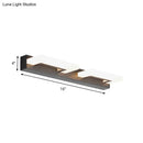 Modern wood acrylic rectangle vanity sconce bathroom wall lighting