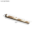 Modern wood acrylic rectangle vanity sconce bathroom wall lighting