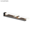 Modern wood acrylic rectangle vanity sconce bathroom wall lighting