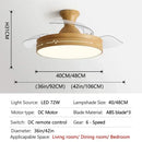 Modern wood and acrylic ceiling fan light bedroom fixture